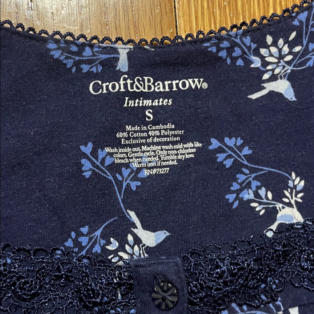 Croft&Barrow Floral Short Sleeve Nightgown, Women’s Size Small - Picture 2 of 5